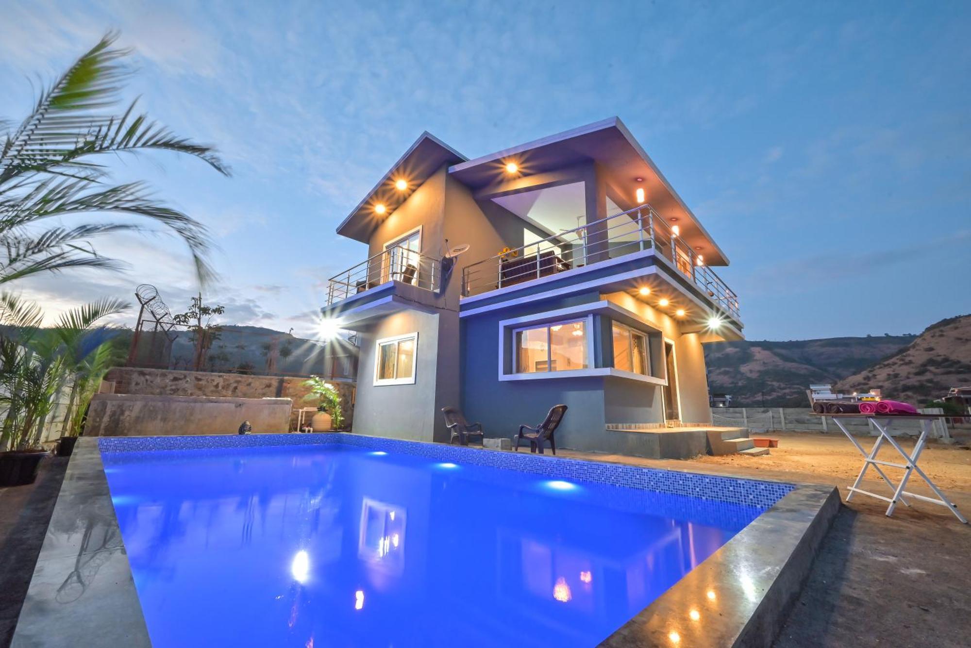 Ll Empyrean Stay Ll Mirage Chalet Ll 4Bhk Ll Ac Ll Largest Pvt Pool Ll Lonavala Ngoại thất bức ảnh